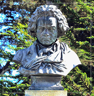 famous Beethoven bronze bust